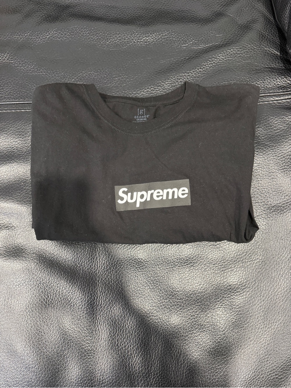 Supreme Black T-Shirt with White Box Logo